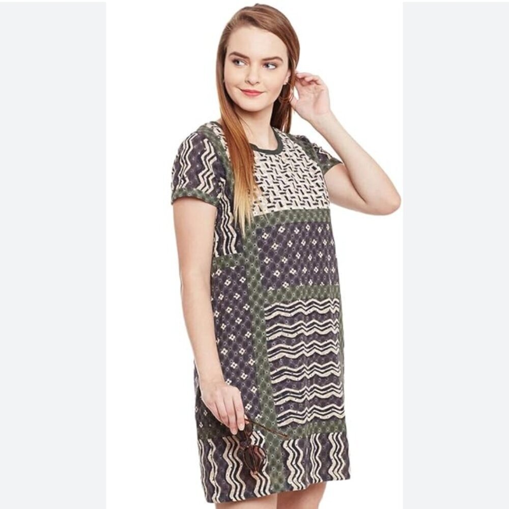 Label Ritu Kumar A-line Midi Dress Women's Size 1 Green